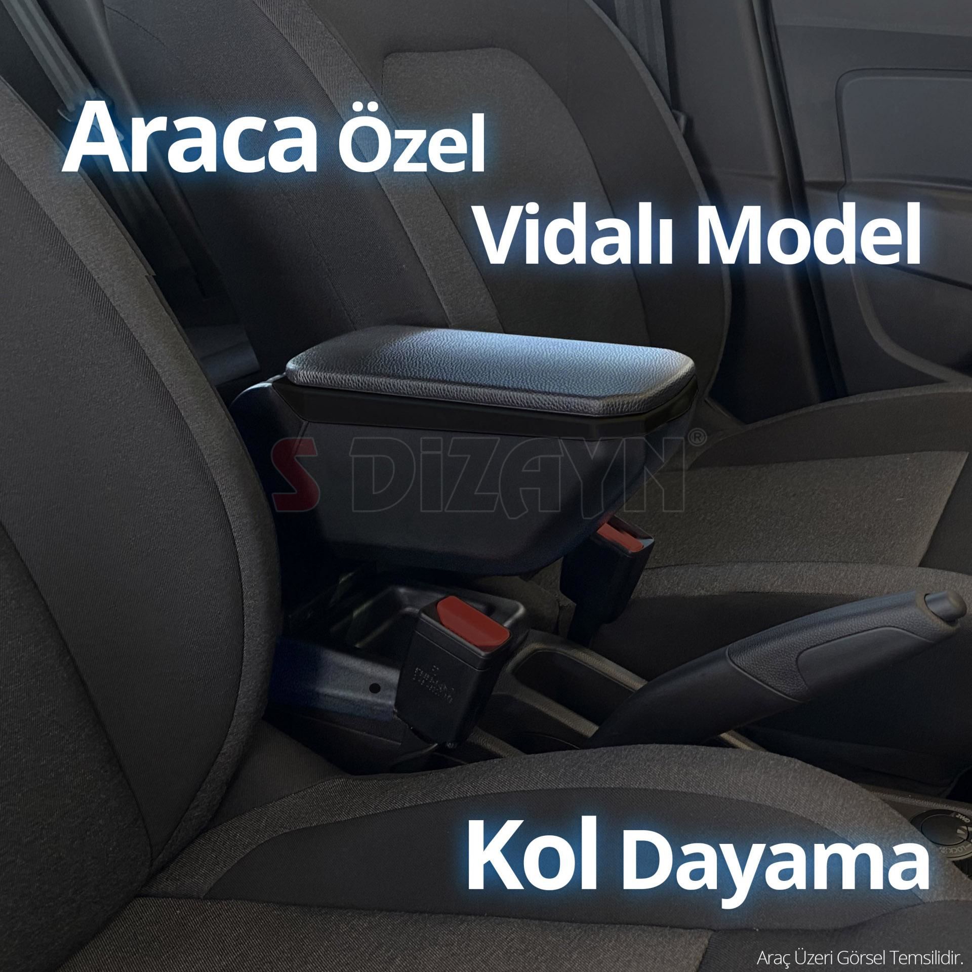 S-Dizayn Citroen C-Elysee Kol Dayama Kolçak ABS Vidalı Siyah 2012 Üzeri A+ Kalite