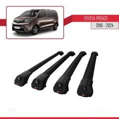 Toyota Proace 2016 ve Sonrası ile uyumlu ACE-1 Ara Atkı Tavan Barı SİYAH 4 ADET BAR