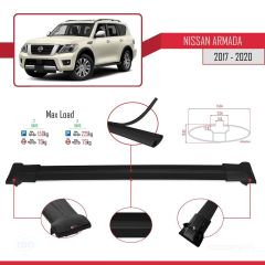 Nissan Armada Y62 2017-2020 Arası ile uyumlu FLY Model Ara Atkı Tavan Barı SİYAH