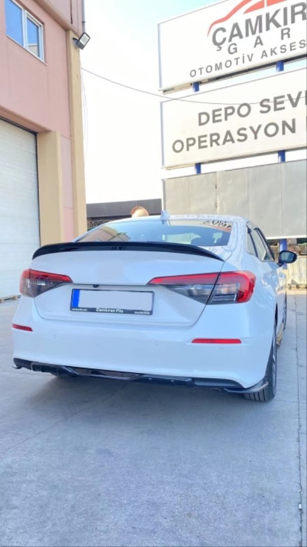 2022 Civic Uyumlu Aero Spoiler - Piano Black (Parlak Siyah)