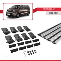 Toyota Proace 2016 ve Sonrası ile uyumlu FLY Model Ara Atkı Tavan Barı GRİ 4 ADET BAR