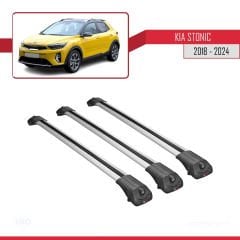 Kia Stonic 2018 ve Sonrası ile uyumlu ACE-1 Ara Atkı Tavan Barı GRİ 3 ADET BAR