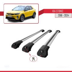 Kia Stonic 2018 ve Sonrası ile uyumlu ACE-1 Ara Atkı Tavan Barı GRİ 3 ADET BAR