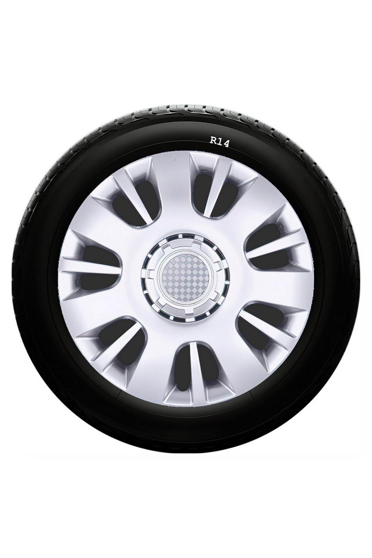 Hyundai Uyumlu Uyumlu 14 Inc Kırılmaz SKS Jant Kapağı 1 Takım 4 Adet No:222