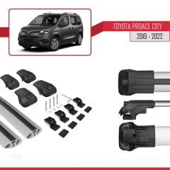Toyota Proace City 2019-2022 Arası ile uyumlu ACE-1 Ara Atkı Tavan Barı GRİ