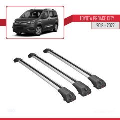 Toyota Proace City 2019-2022 Arası ile uyumlu ACE-1 Ara Atkı Tavan Barı GRİ 3 ADET BAR
