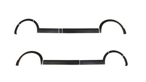 VOLKSWAGEN Transporter T6.1 2020 Set 11 Parça Çamurluk Kaplama Siyah Mat Asa Kum Desen Kısa Şase Soldan Sürgülü