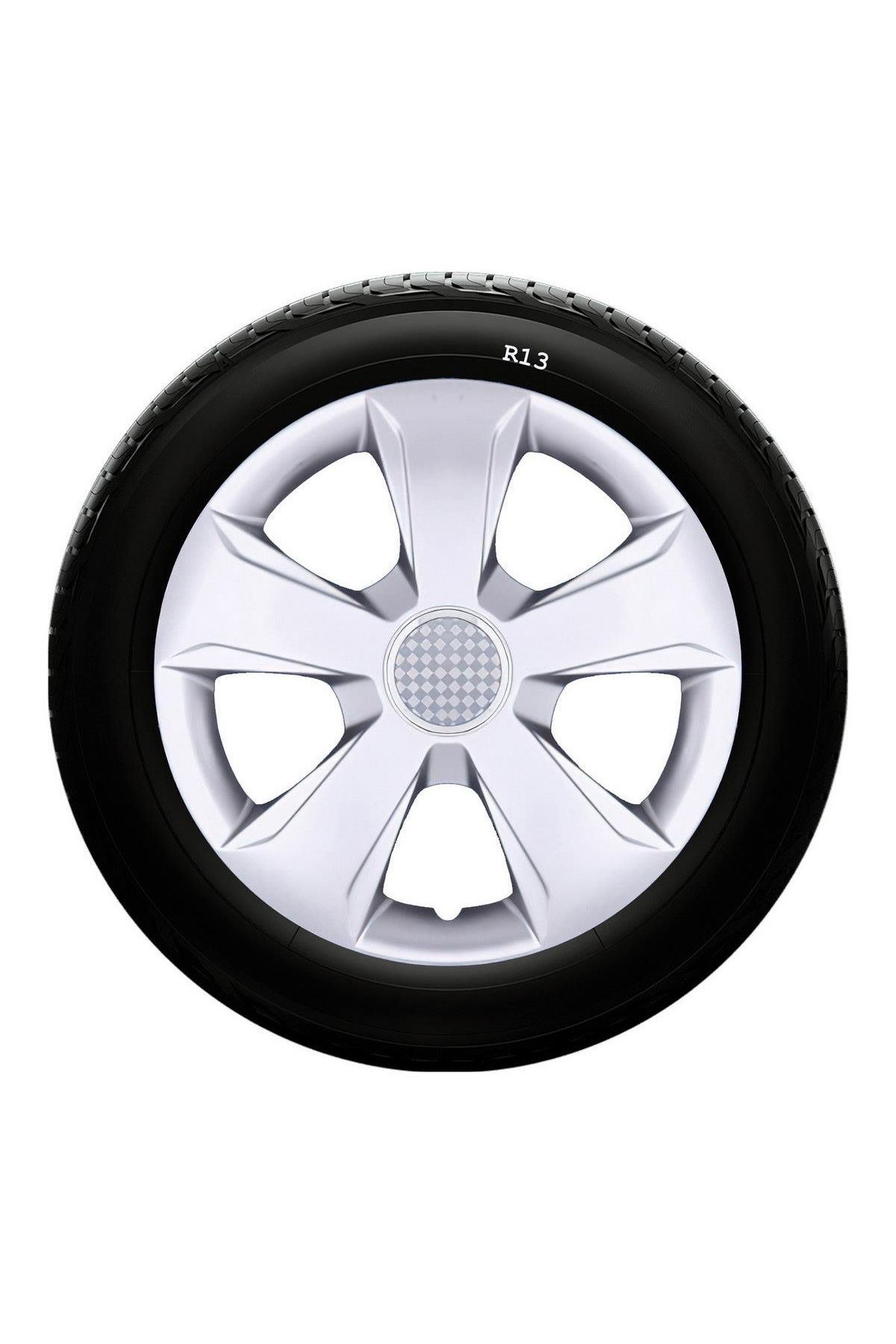 Kia Uyumlu 13 Inc Kırılmaz SKS Jant Kapağı 1 Takım 4 Adet No:102