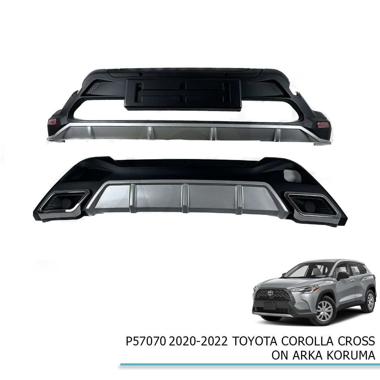 Toyota Corolla Uyumlu Cross Ön Arka Difüzör 2020-2022 Parça