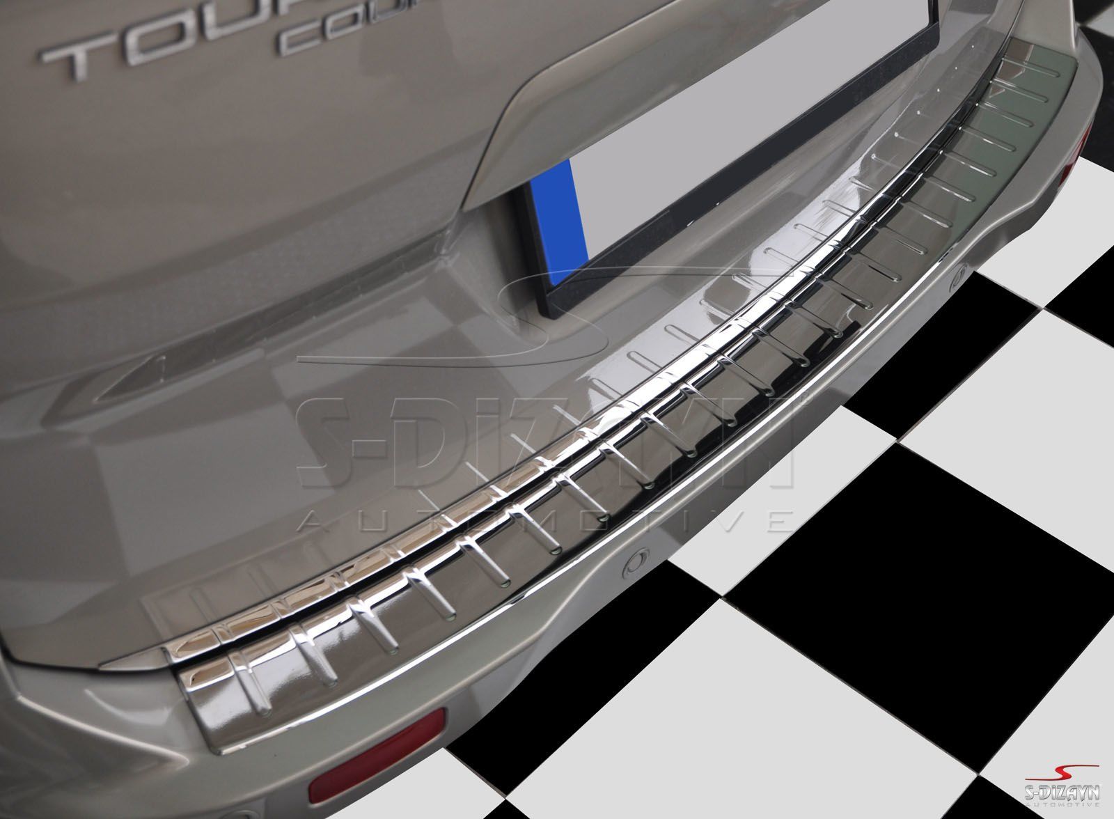 Ford Courier Uyumlu Krom Arka Tampon Eşiği 2014 Üzeri
