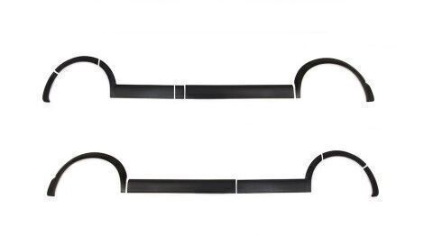 VOLKSWAGEN Transporter T6.1 2020 Set 11 Parça Çamurluk Kaplama Siyah Mat Asa Kum Desen Uzun Şase Çift Sürgülü