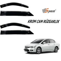 Krom Cam Rüzgarlığı Honda-Civic 2016-2021 / Caru411