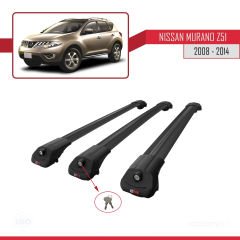 Nissan Murano (Z51) 2008-2014 Arası ile uyumlu ACE-1 Ara Atkı Tavan Barı SİYAH 3 ADET BAR