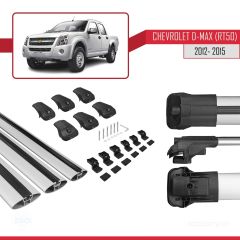 Chevrolet D-Max (RT50) 2012-2015 Arası ile uyumlu ACE-1 Ara Atkı Tavan Barı GRİ 3 ADET BAR
