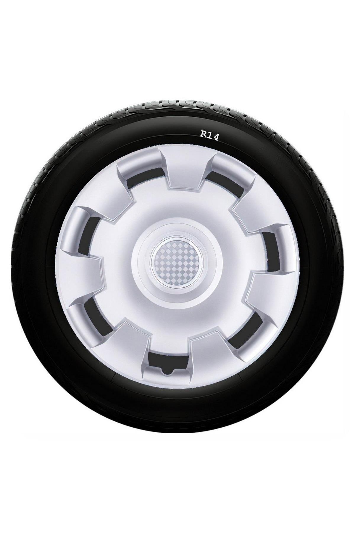 Kia Uyumlu 14 Inc Kırılmaz SKS Jant Kapağı 1 Takım 4 Adet No:206