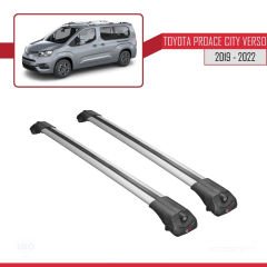 Toyota Proace City Verso 2019-2022 Arası ile uyumlu ACE-1 Ara Atkı Tavan Barı GRİ