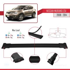 Nissan Murano (Z51) 2008-2014 Arası ile uyumlu FLY Model Ara Atkı Tavan Barı SİYAH