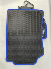 Bmw X3 Uyumlu Lüks Kauçuk Lateks Mavi Çizgili Siyah Paspas Parça