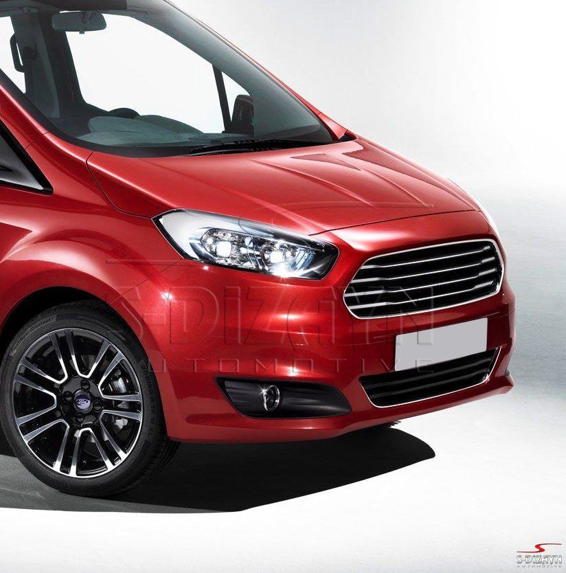 Ford Courier Uyumlu Krom Sis Farı Çerçevesi 2 Parça 2014-2017