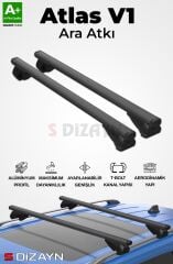 S-Dizayn Toyota Avensis Estate S-Bar Atlas V1 Ara Atkı Tavan Taşıyıcı Barı Siyah 120 Cm 2003-2008 A+ Kalite