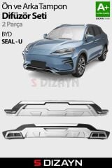 S-Dizayn BYD Seal U Ön ve Arka Tampon Koruma Difüzör Seti 2022 Üzeri A+ Kalite