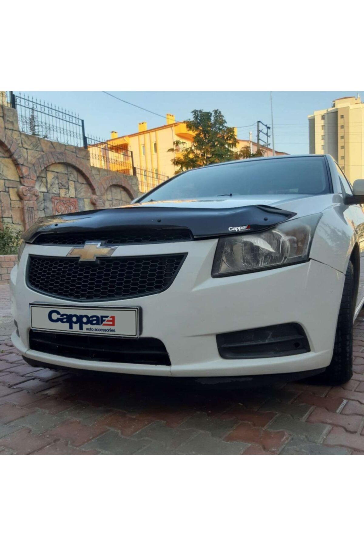 Cappafe Chevrolet Cruze Ön Kaput Koruyucu Rüzgarlığı 4mm Akrilik (abs) Piano Black 2008-2016