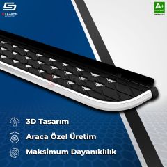 S-Dizayn Citroen C3 Aircross Diamond Krom Yan Basamak 183 Cm 2017 Üzeri
