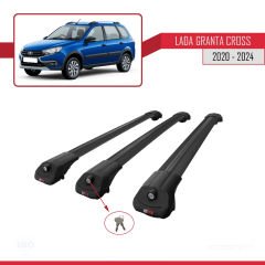 Lada Granta Cross 2020 ve Sonrası ile uyumlu ACE-1 Ara Atkı Tavan Barı SİYAH 3 ADET BAR