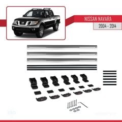 Nissan Navara 2004-2014 Arası ile uyumlu Basic Model Ara Atkı Tavan Barı GRİ 3 ADET