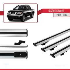 Nissan Navara 2004-2014 Arası ile uyumlu Basic Model Ara Atkı Tavan Barı GRİ 3 ADET