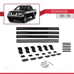 Nissan Navara 2004-2014 Arası ile uyumlu Basic Model Ara Atkı Tavan Barı SİYAH 3 ADET