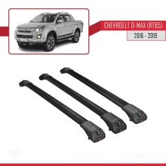 Chevrolet D-Max (RT85) 2016-2019 Arası ile uyumlu ACE-1 Ara Atkı Tavan Barı SİYAH 3 ADET BAR