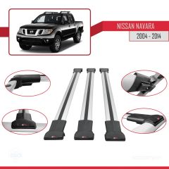 Nissan Navara 2004-2014 Arası ile Uyumlu FLY Model Ara Atkı Tavan Barı GRİ 3 ADET BAR