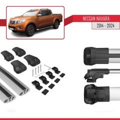 Nissan Navara 2014 ve Sonrası ile uyumlu ACE-1 Ara Atkı Tavan Barı GRİ