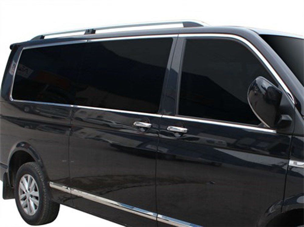 Volkswagen Transporter Uyumlu T6.1 Cam Çerçevesi 14 Parça. Krom (K.Ş.) Tek Sürgü 2020 Ve Sonrası