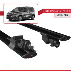 Toyota Proace City Verso 2023 ve Sonrası ile uyumlu HOOK Model Anahtar Kilitli Ara Atkı Tavan Barı SİYAH