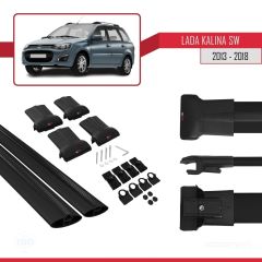 Lada Kalina SW 2013-2018 Arası ile Uyumlu FLY Model Ara Atkı Tavan Barı SİYAH