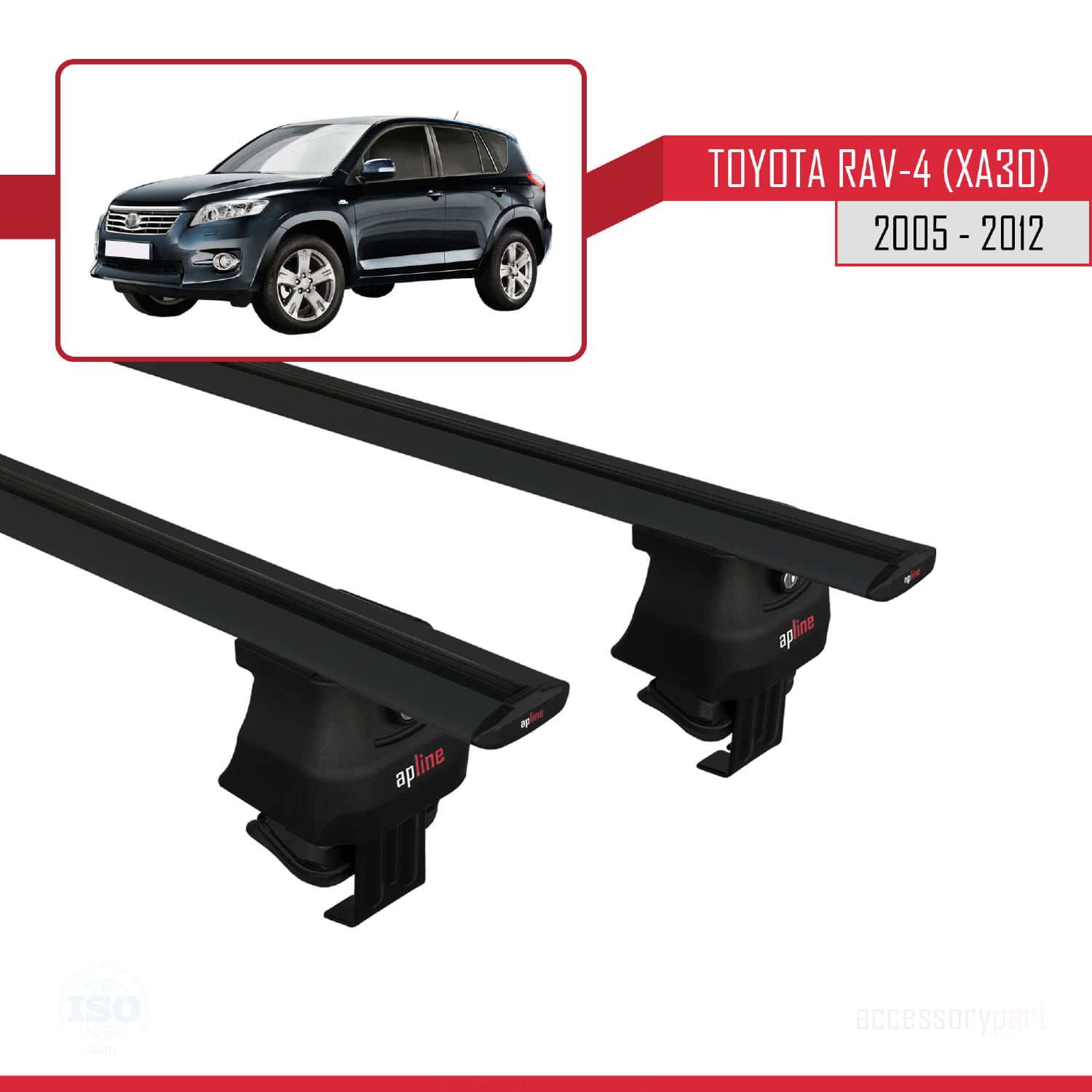 Toyota Rav 4 (XA30) 2005-2012 Arası ile uyumlu ACE-4 Ara Atkı Tavan Barı SİYAH