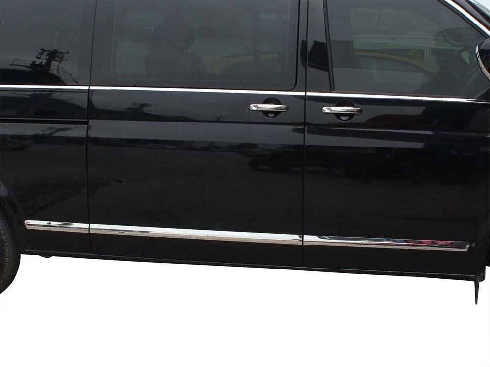 Volkswagen Transporter Uyumlu T6.1 Yan Kapı Çıtası 5 Parça. Krom 2020 Ve Sonrası