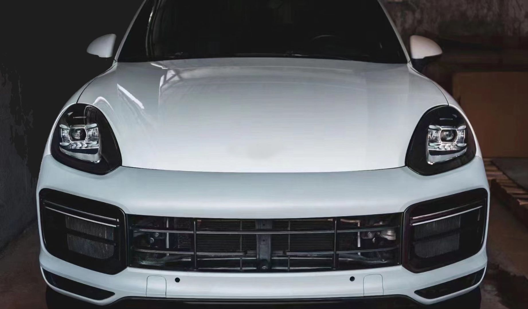 Cayenne 2014-2017 Uyumlu İçin Full Facelift 2018+ Turbo Body Kit (Farlar Dahil)