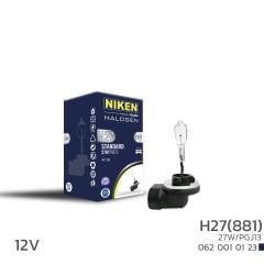 Niken 12V H27 Eğri Soket 27W Halojen Ampul (881 PGJ13)