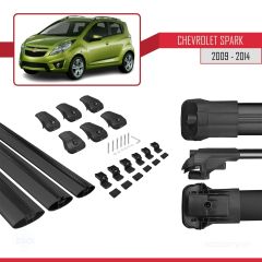 Chevrolet Spark 2009-2014 Arası ile uyumlu ACE-1 Ara Atkı Tavan Barı SİYAH 3 ADET BAR