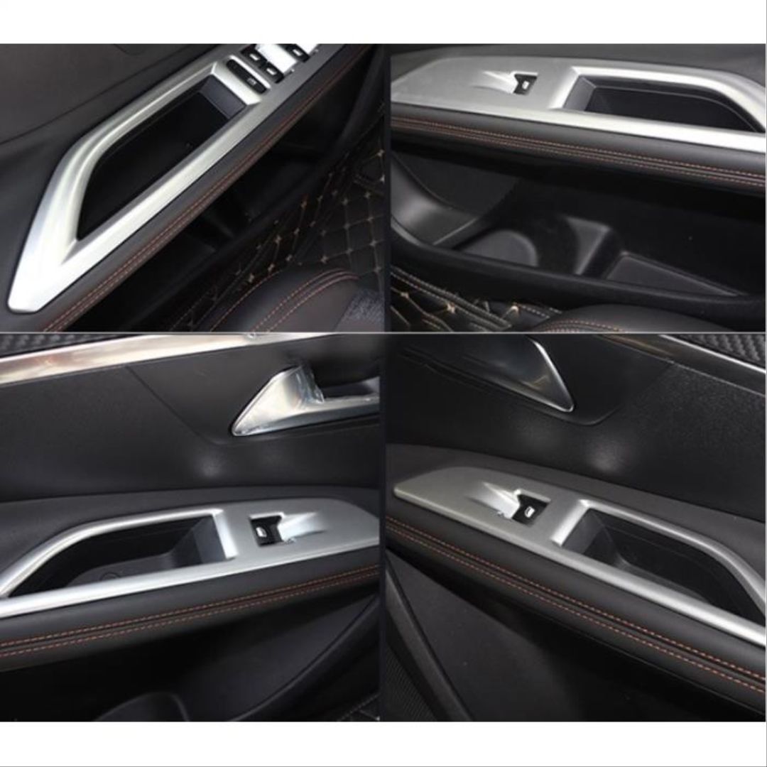 Peugeot 3008 Uyumlu 2016+ Kapı Kolçak Kaplaması Silver