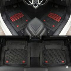 Safir Opel Uyumlu Crossland Havuzlu Universal Paspas Krom Kırmızı Parça