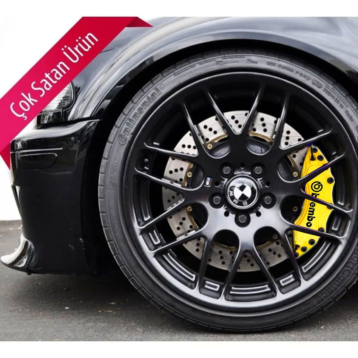 Lancia Lybra Uyumlu Brembo Sarı Kaliper Kapağı 4 Parça Ön Arka Set