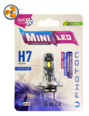 Mini H7 Compact Fanlı Led 12-24V Tekli Blister