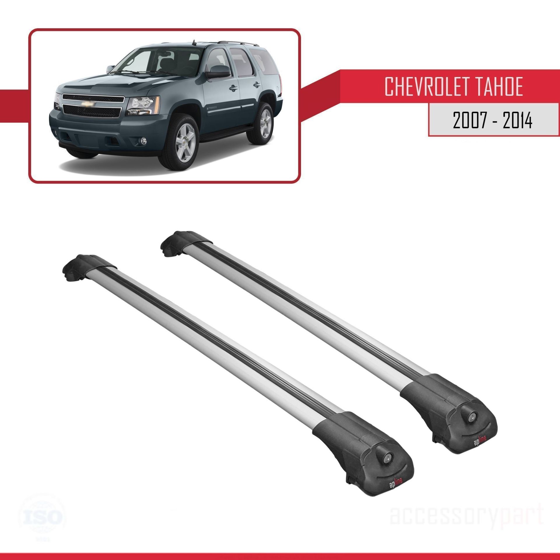 Chevrolet Tahoe 2007-2014 Arası ile uyumlu ACE-1 Ara Atkı Tavan Barı GRİ