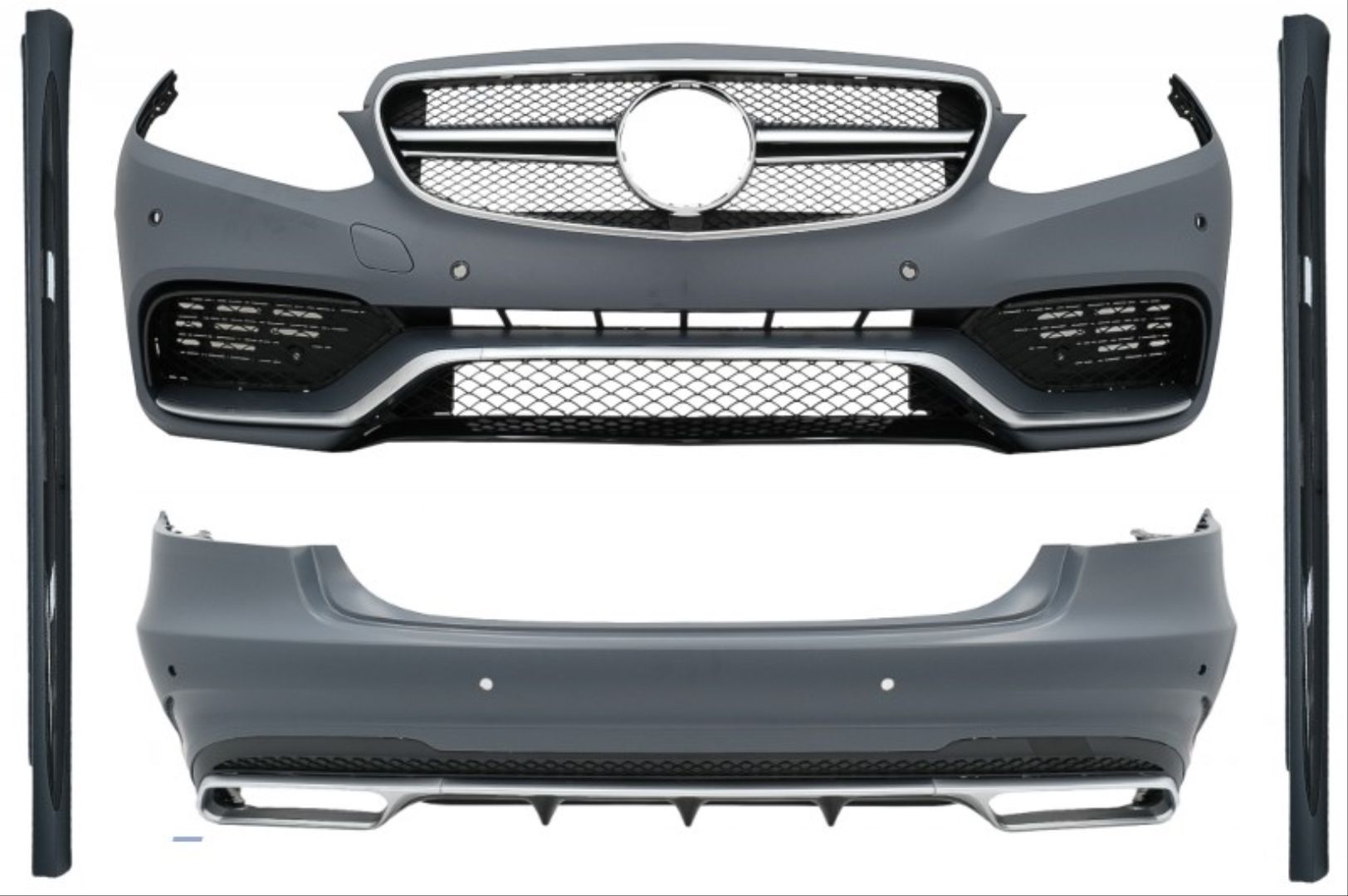 Mercedes W212 Uyumlu E63 Body Kit (2013-2015) (Ön Tampon-Difüzör-Egzoz-Marspıyel)