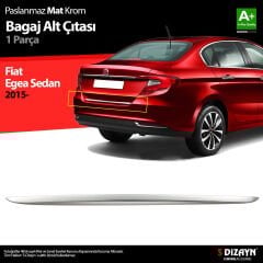 S-Dizayn Fiat Egea SD Krom Bagaj Alt Çıtası 2015 Üzeri A+ Kalite (Mat Krom)