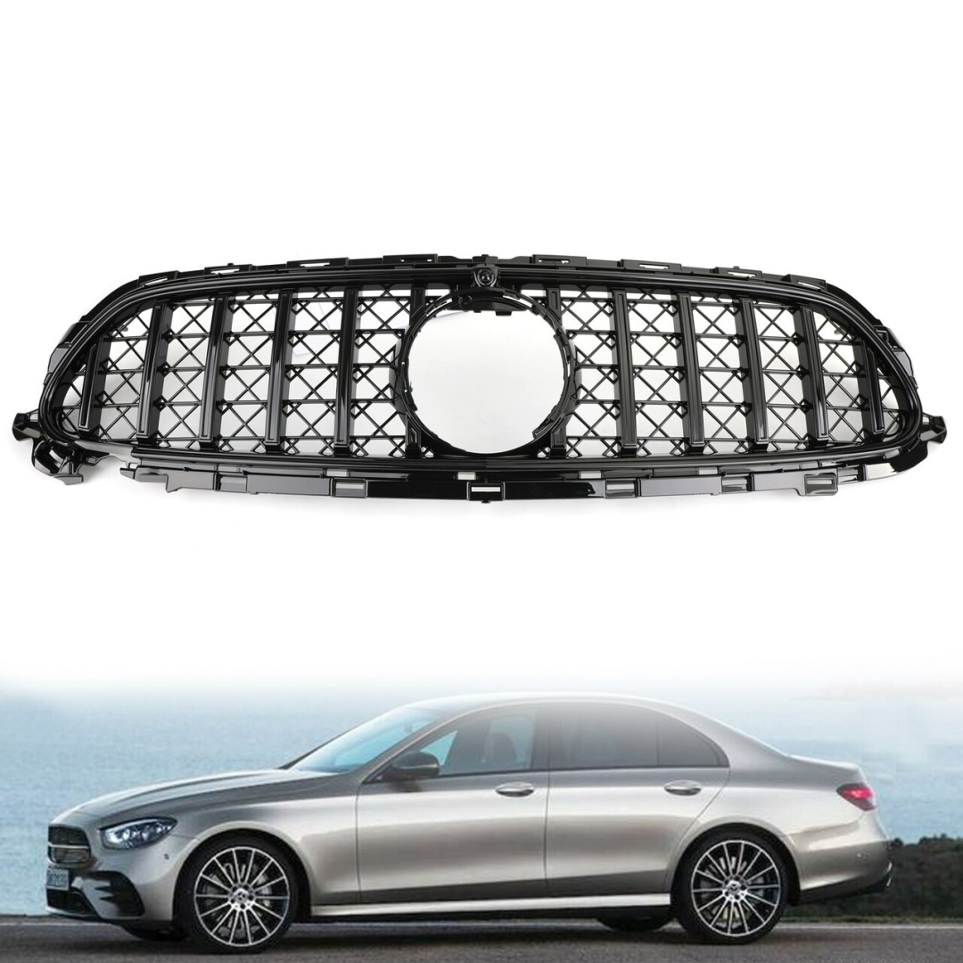 Mercedes W213 Uyumlu E Seriş 2020 Gtr Panjur Siyah - Telli Versiyon (Mesh Style)